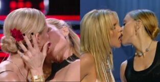 Michelle Hunziker E Ilary Blasi Si Baciano Sulle Labbra Video